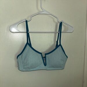L Xhilaration blue bikini top